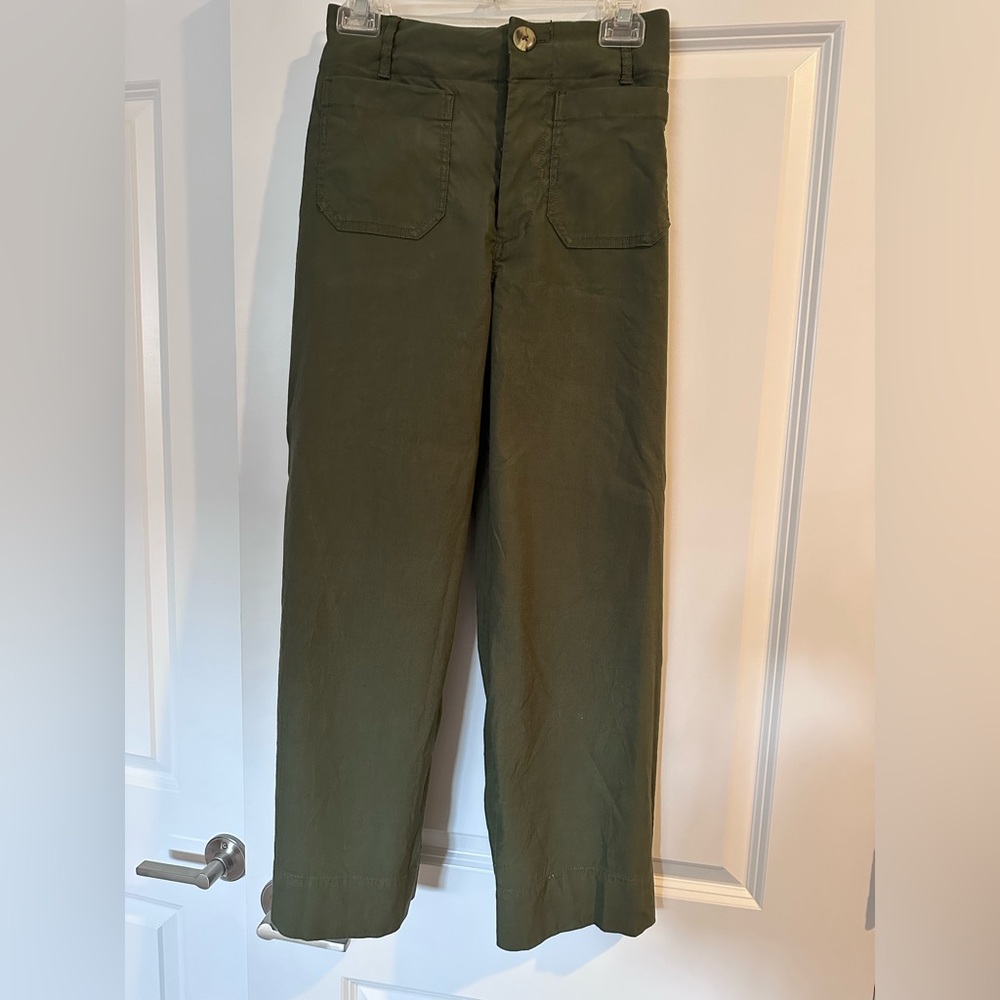 The Colette Cropped Wide-Leg Pants by Maeve